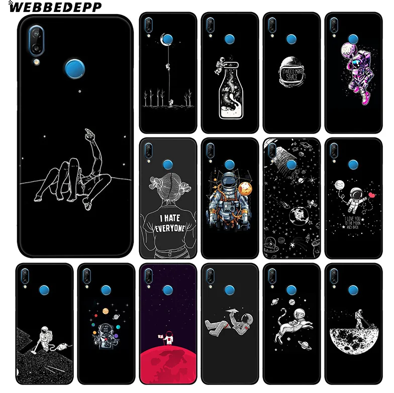 WEBBEDEPP Space милый мягкий чехол для Huawei P30 P20 Pro P10 P9 Lite 2017 P Smart 2019 &amp Nova 3 3i Y9 | Мобильные