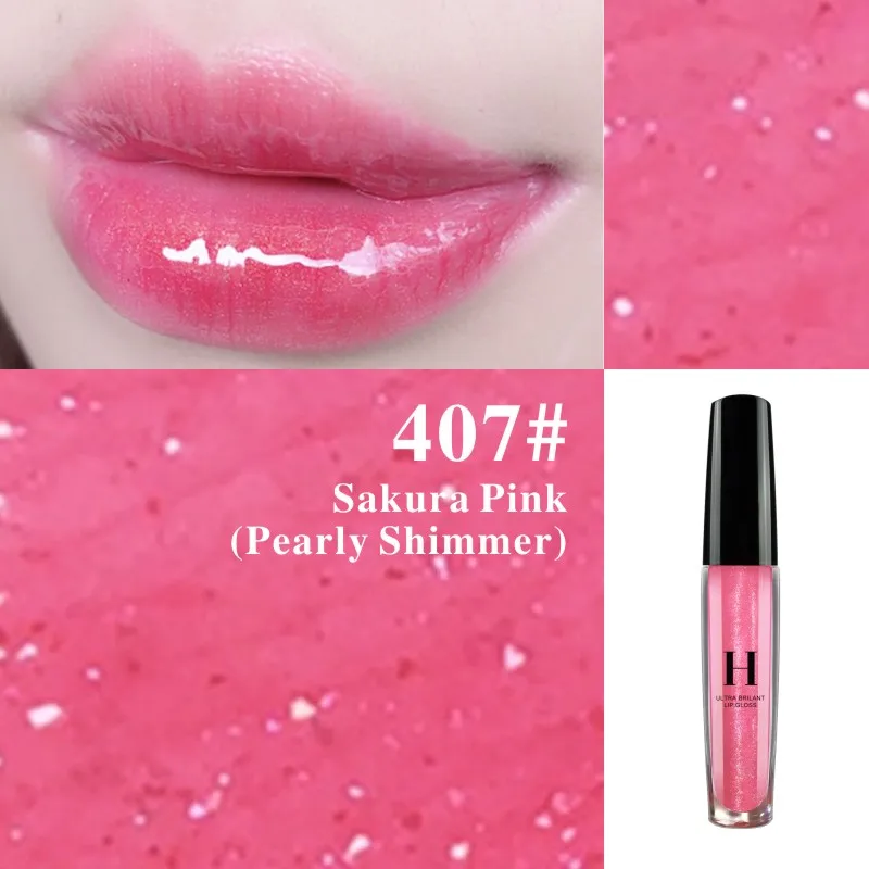 HENLICS Ultra Brilliant Lustre Lip Gloss 10 Colors Sexy Liquid Lipstick Waterproof Long Lasting Shimmer Lip Gloss (10)