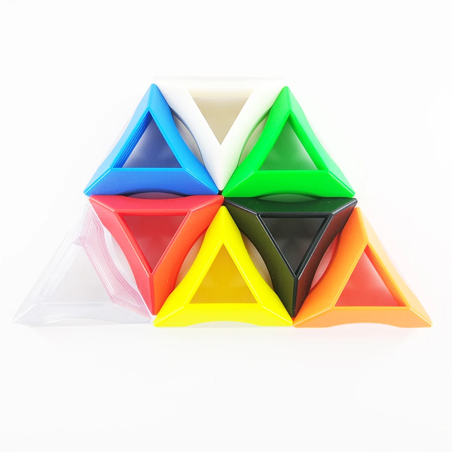 

10pcs Plastic Magic Cube Holder Display Stand ABS Triangle Frame Mount for Cube Base Tripod Cube Accessories Vivid Color Random