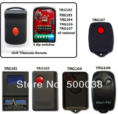 

Tilt a matic remote ,door mate remote ,parker remote, all in one