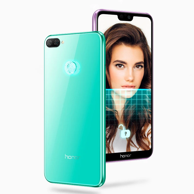 Global honor 9n honor 9i, 5,84 дюймов, Восьмиядерный стеклянный корпус, двойная камера заднего вида, 3000 мАч, отпечаток пальца, распознавание лица, android 8,0