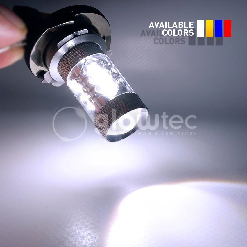 1 x H15 16SMD 12V 80W High Power LED Headlight Bulb with LENS LED Chips Car Lamp Auto Light GLOWTEC