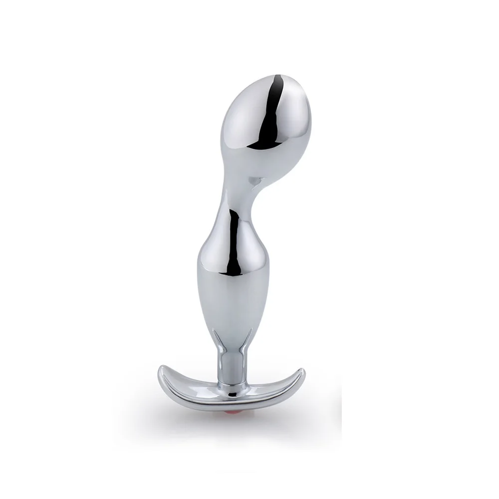  Large size Prostate massager Fun G-spot Metal Anal beads Hook Butt Plug jewelry crystal Adult Sex t