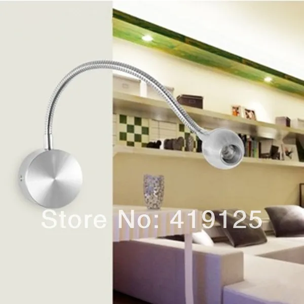 

Led black silver bedside lamp reading lamp wall lamp 3w led plumbing hose lighting plumbing trap painting mirror light