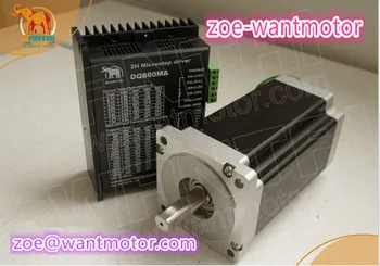 

New CNC! Wantai Nema 34 Stepper Motor WT86STH118-6004A 1232oz-in+Driver DQ860MA 7.8A 80V 256Micro CNC Mill Cut Grind Embroidery