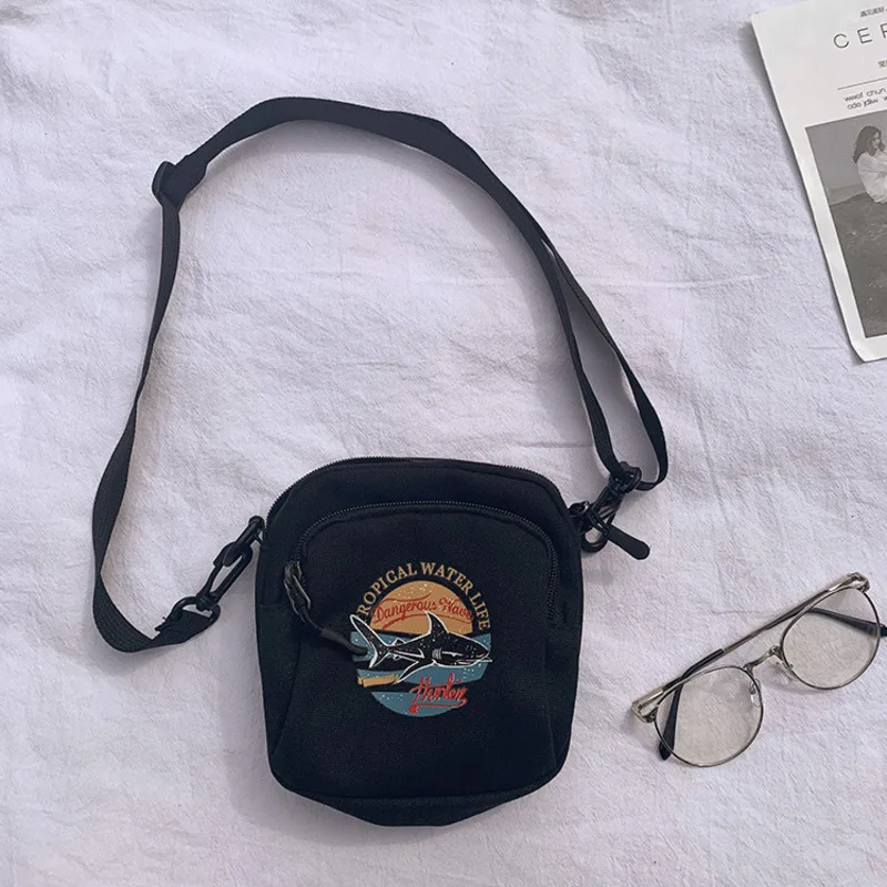  Women Canvas Handbags Korean Mini Student Bag Cell Phone Bags Simple Small Crossbody Bags Casual La - 33018619048