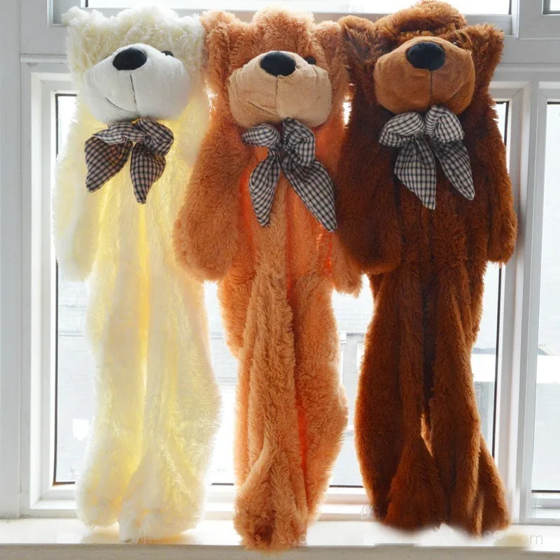 Free-shipping-160cm-1-6m-big-pink-unstuffed-teddy-bear-soft-toy-skins-shell-brown-kid