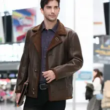 S-5XL хит зимняя мужская новая модная утолщенная куртка из овечьей кожи для отдыха