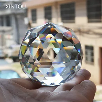 

XINTOU Crystal Sphere Faceted Ball Feng shui Decorative Glass Marbles Balls Desk Ornaments Reiki Chakra Healing Globe Craft Gift