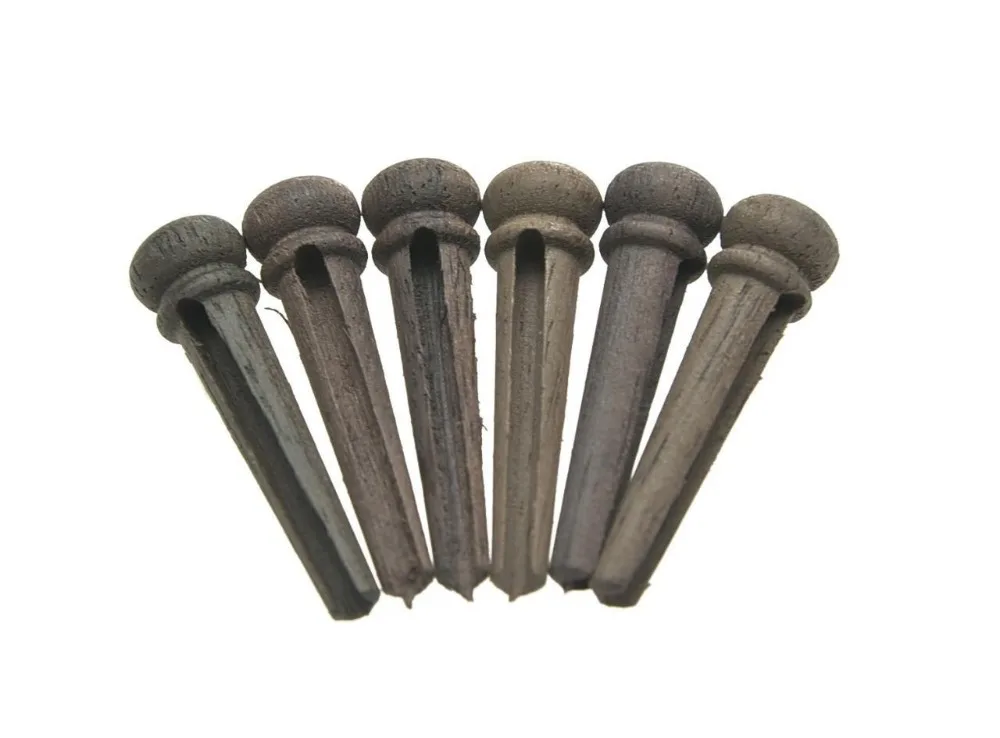 6pcs Wood Acoustic Guitar Bridge Pin Rosewood Bridge Pins w/ 3mm Pearl