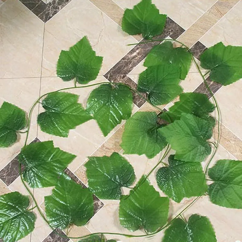 2 м 30 шт. листья искусственного плюща Висячие гирлянды цветы лоза для DIY дома свадьбы цветочные стены сада Забор Декор