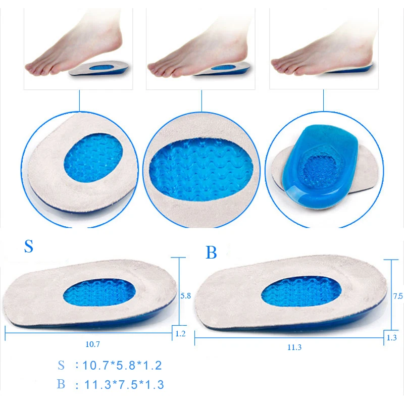 1 пара силиконовые вставки для обуви увеличения пятки|pad spacers|insole padinsoles for basketball shoes