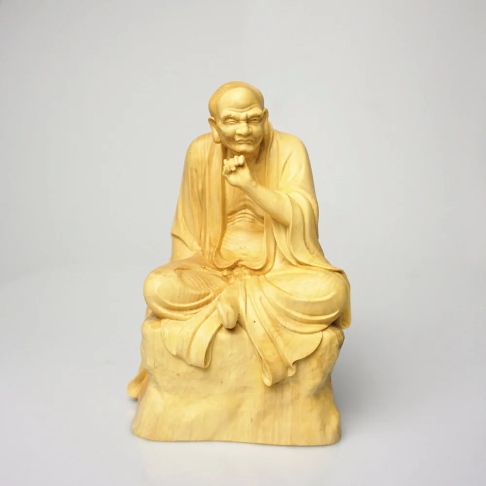 

EIGHTEEN Lohan Religion carving wood arhat image statue atistic craft Bodhisattva car character pendant decoration