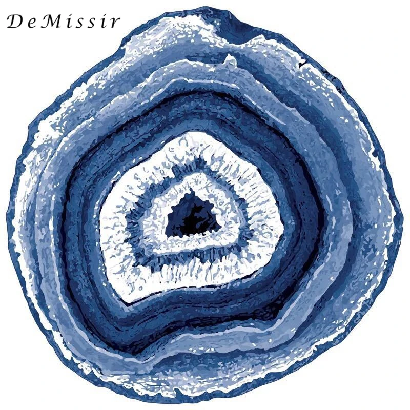 DeMissir синий круглый ковер с узором под дерево диаметр 60~ 180/200 см большой пол для гостиной Противоскользящий ковер tapete кварто