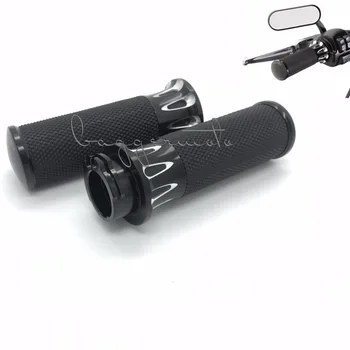 

RSD 1" 25mm Handle Grips Black Aluminum CNC For Harley Touring Dyna Softail Custom Sportster 883 1200 XL RSD