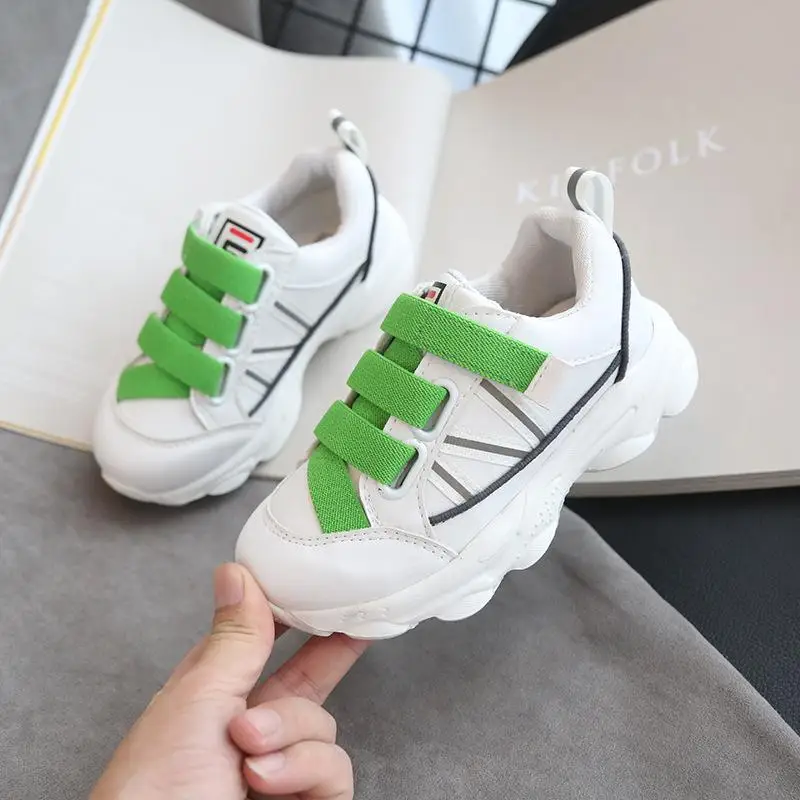 New Autumn Kids Shoes Casual Children's Tennis Breathable Toddler Sport Shoes Fashion Footwear Girls Boys Sneakers - Цвет: Green