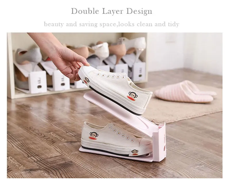 Home Use Shoe Organizer Modern Double Cleaning Storage Shoe Rack Living Room Convenient Shoes box Shoes Organizer Stand Shelf (9)