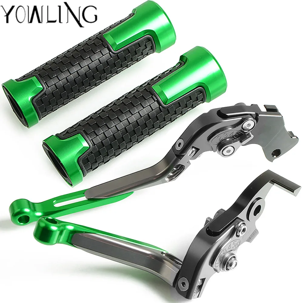 

7/8" 22mm Motorcycle Hand Grips Handlebar Grip Brake Clutch Lever for Kawasaki Z800 /E version 2013-2017 2014 2015 2016