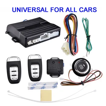 

Universal Car PKE Security Alarm System With Sensor 12V Remote Engine Start Long Push Start Password Smart Key button