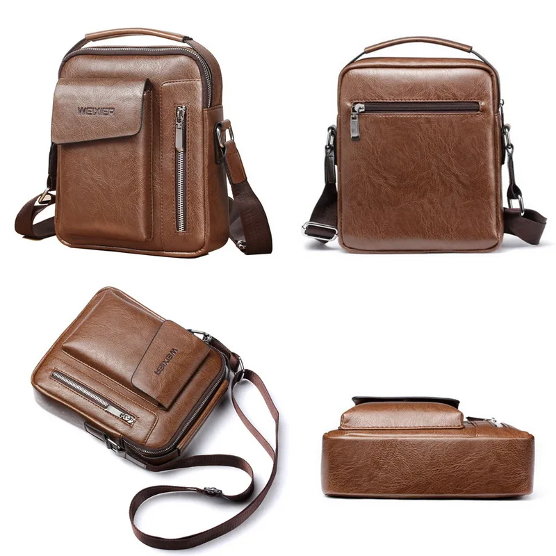 Men Tote Bags Fashion Vintage Leather Messenger Bag Male Cross Body Shoulder Business Handbags For Men