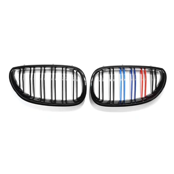 

2pcs Gloss Black car M-Color Front Kidney Grill Grille For BMW E60 E61 5 Series 2003-2010 Car accessories car Front Grilles