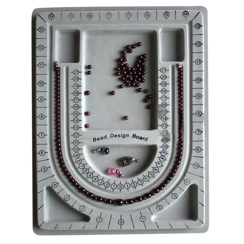 

1Pc Flocked Bead Board Bracelet Beading Jewelry Organiser Tray Design DIY Craft Tool 33cm*24cm*1.5cm