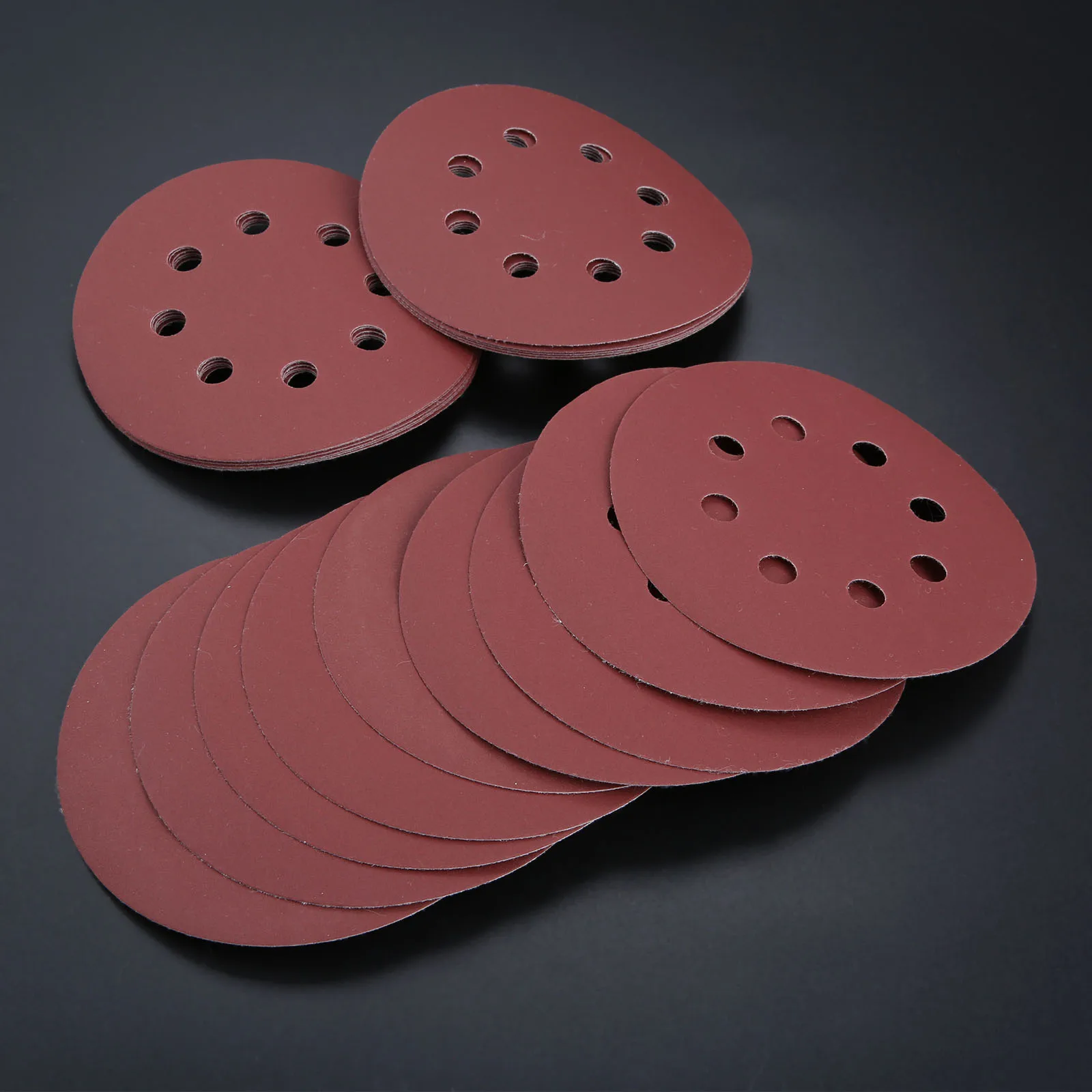 20Pcs 5 Inch Round Sandpaper Eight Hole Disk Sand Sheets Grit 40/60/100/180/400/600 Hook and Loop olishing Pad for Sander Grits 20Pcs 5 Inch Round Sandpaper Eight Hole Disk Sand Sheets Grit 40/60/100/180/400/600 Hook and Loop olishing Pad for Sander Grits