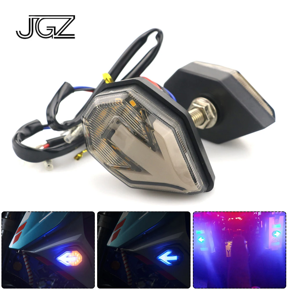 Pair 12V Motorcycle Arrow LED Flashing Turn Signal Lights Motorbike Indicators Blinker font b Lamp b