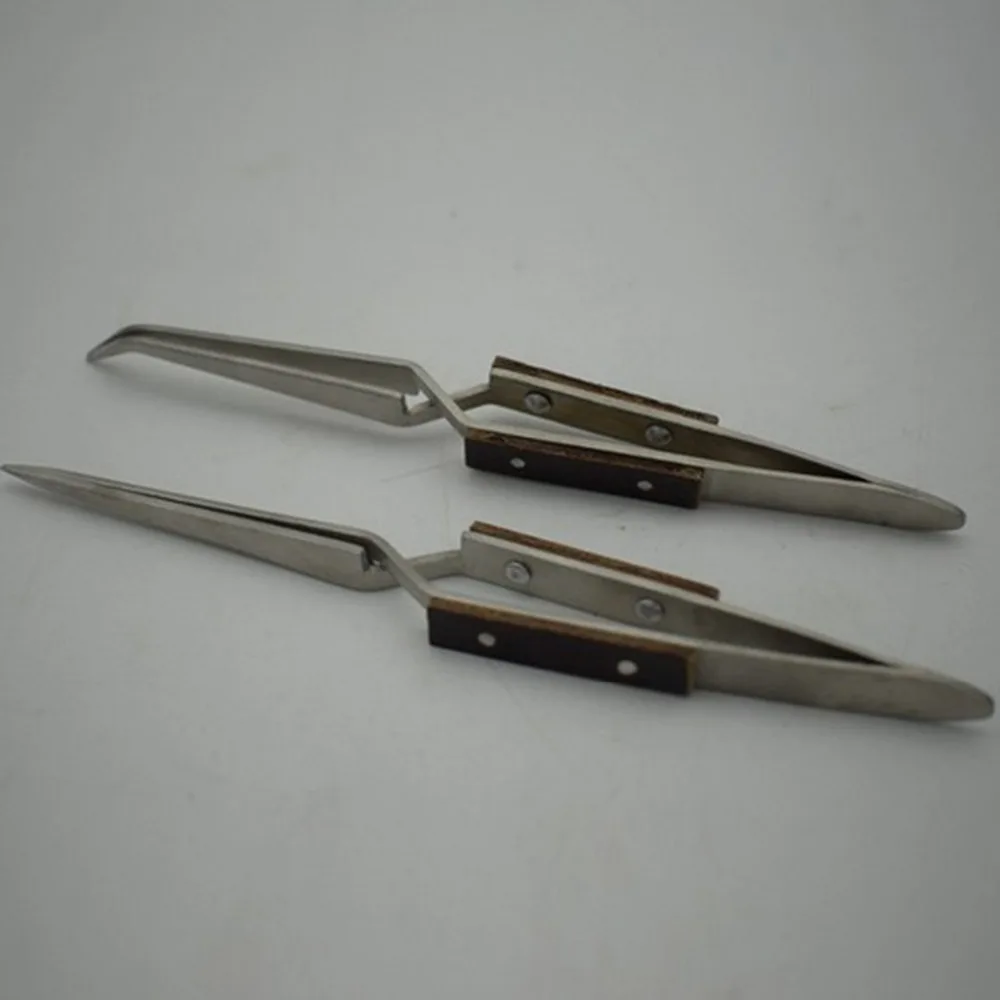 Free Shipping Gem & Diamond Stone Tweezers one curved selflock tweezers