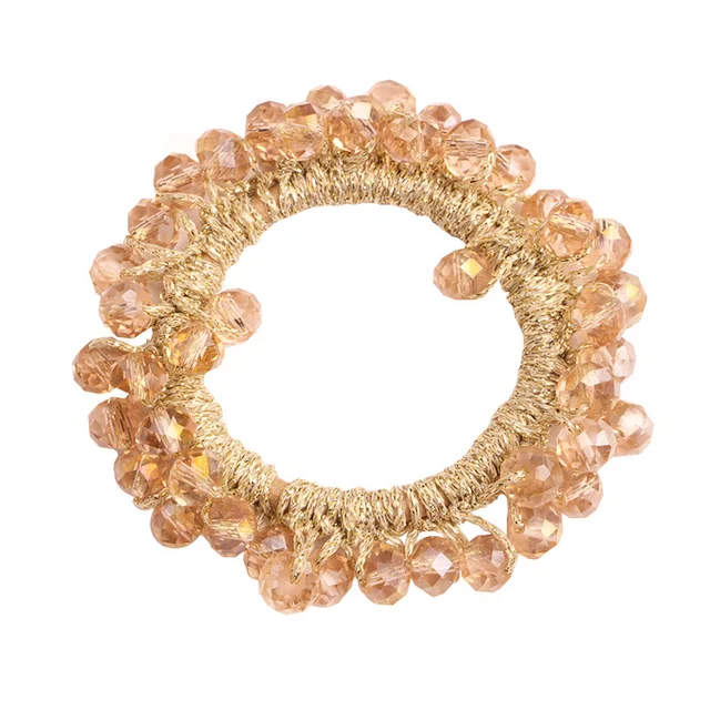 Korean style pearl beaded hair ties Scrunchies Elastic hairband Ponytail Holders women  Hair Rope Rubber gum Hair Accessories 11