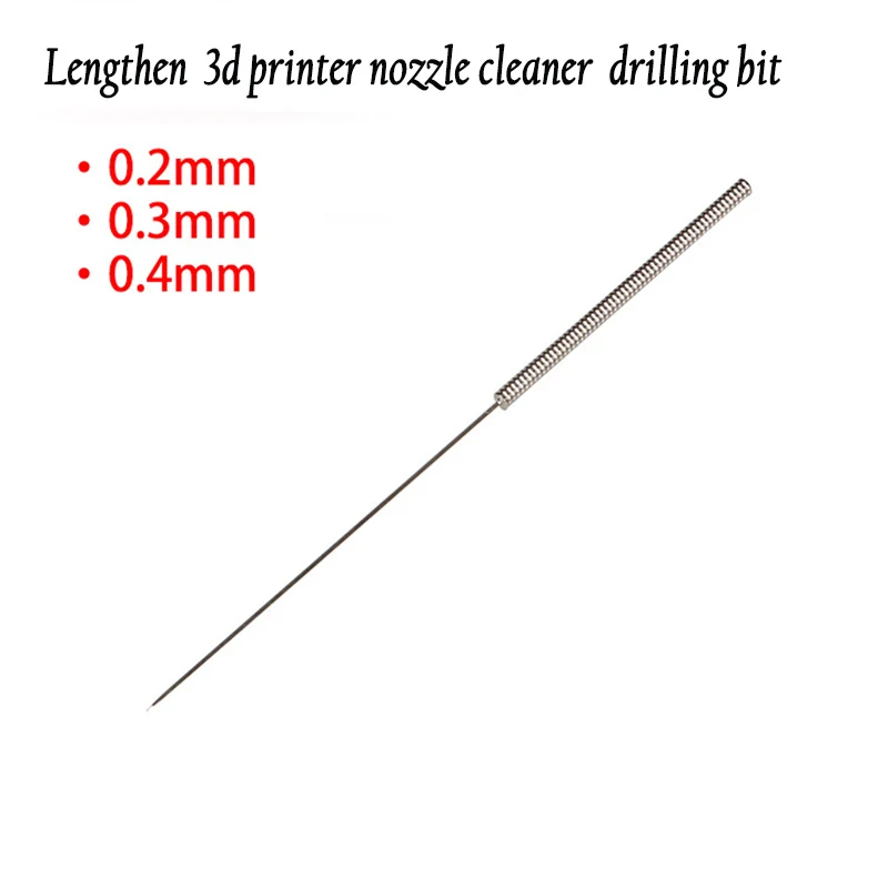 nozzle for drill 0.2/0.3/0.4mm 3D printer nozzles Lengthened reinforced extruder Cleaner J-head Printer Needles parts | Компьютеры и