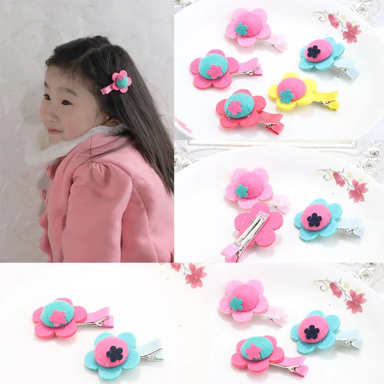 New Children's Sun Flower Hairclip Baby Girls Headdress Hairpin Tiara Princess Hair Clips For Children Acessorio De Cabelo T | Детская