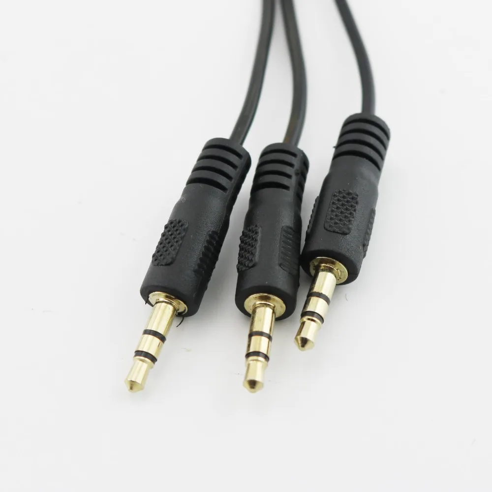 10x Gold Plated 3 5mm TRS Stereo Female 3 Pole Jack to 3x 1 8 3 Pole Male Plug Audio Headphone Adapter Splitter Cable 30cm 1ft