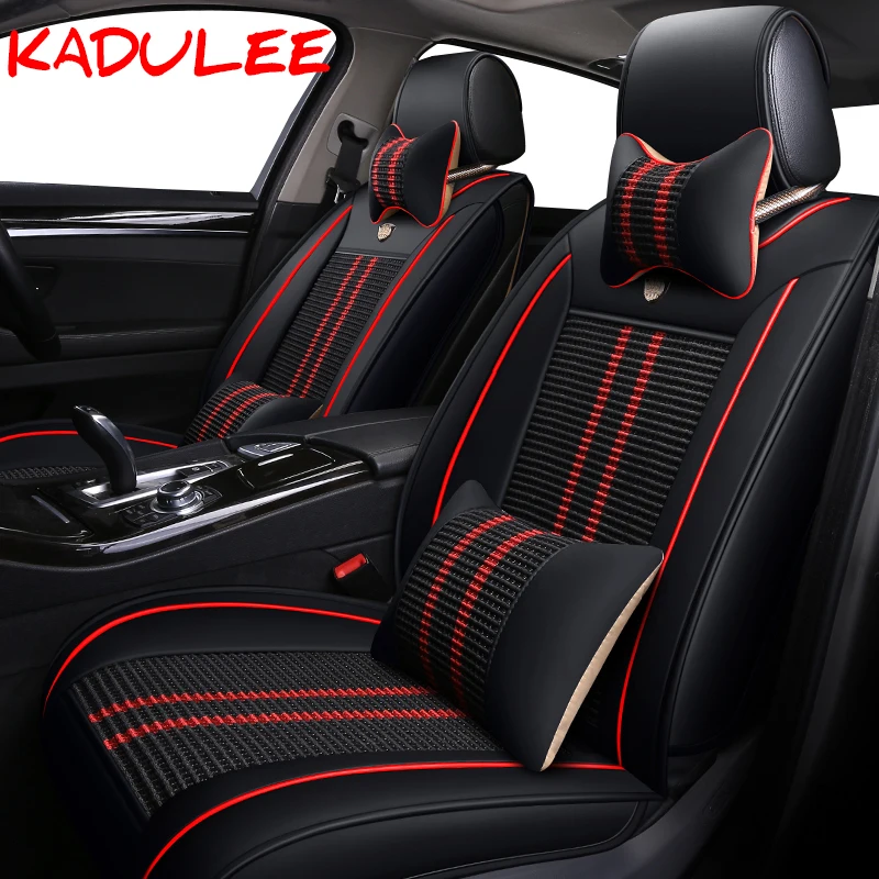 KADULEE ice silk car seat cover for kia ceed kia cerato k3 niro rio 3 4