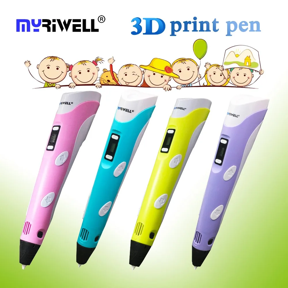 

myriwell 3d pen 3d printing pen with 50m 1.75mm pla filament LCD display screen for kids diy printing pen toys christmas gift