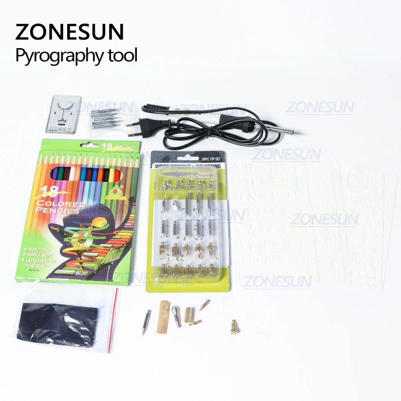 ZONESUN горячий фольга штамповка паяльник резьба инструмент для пирографии дерево