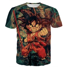 Men Women Harajuku Vintage Prints tshirts Classic Dragon Ball Z Tees Shirts Tie Dye Kid Goku 3D t shirt Male Anime t shirt NJ123