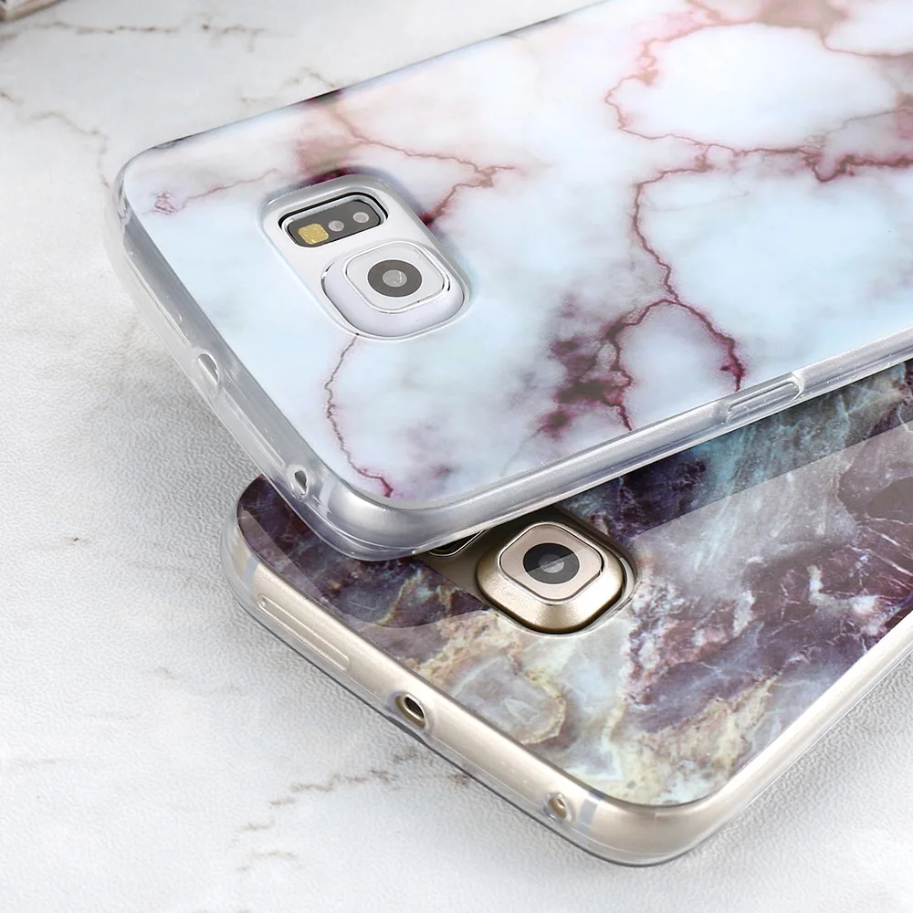 FLOVEME чехол с мраморной кожей для Samsung Galaxy S8 Plus S7 S6 Edge S4 мягкие силиконовые чехлы