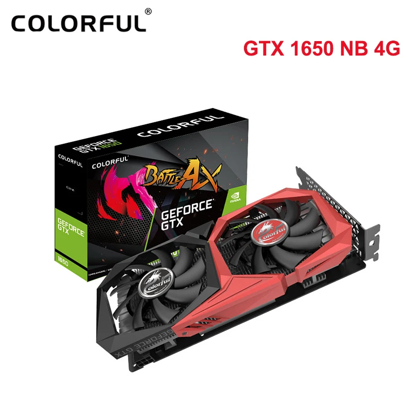 Оригинальный красочный Nvidia GeForce GTX 1650 4 Гб Видео Графика карты игровая карта 128Bit 1485