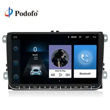 Podofo 9 “Android 6.0 GPS Per Auto Lettore Multimediale di Navigazione 2 din Radio per VW Passat Golf MK5 MK6 Jetta t5 EOS POLO Touran Seat