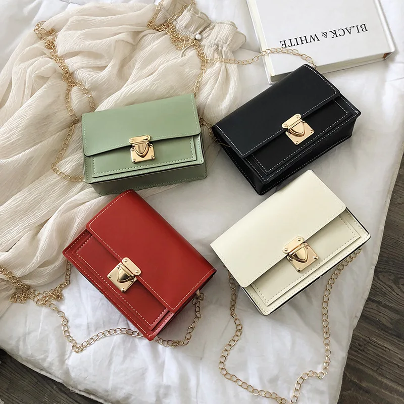 

Simple Candy Color Teenage Girl Small Fresh Shoulder Bag Messenger Bags Wild Small Square Bag Bolsa Feminina Woman 2019 New