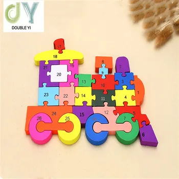 

Alphabet Jigsaw Puzzle School Bus Design Wooden Puzzle Train Puzzle Preschool Early Learning Educational Toys Gift