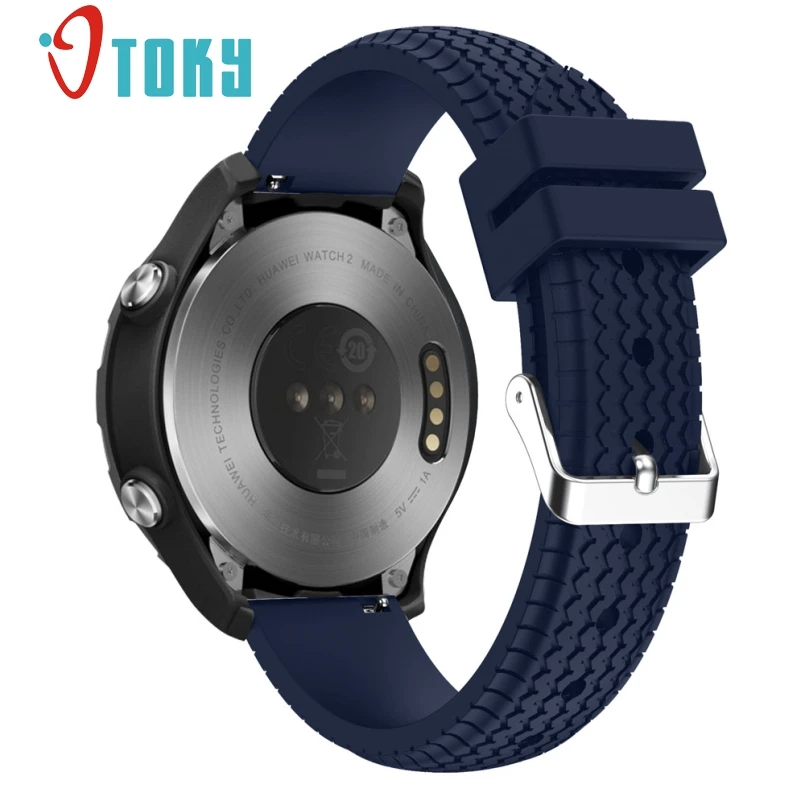 

New Arrive 22mm Silicone Rubber Watchband Quick Release for Huawei Watch 2 Stwatch Band Strap Bracelet
