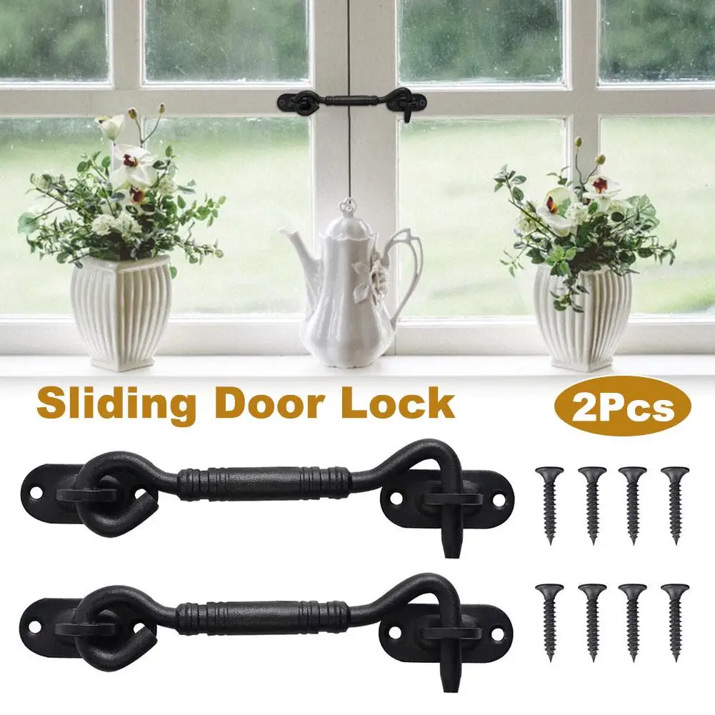 Barn Door Lock Stainless Steel Hook Lock Sliding Door Partition