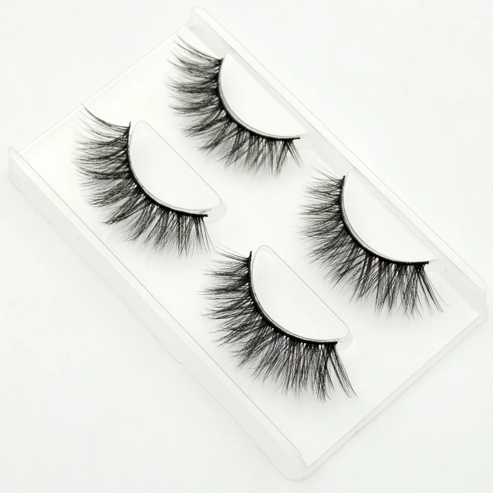 

2pairs/pack Visofree Mink False Eyelash Full Strip Mink Lashes Winged Wimpers Natural False Eyelashes Make Up #758 maquillaje