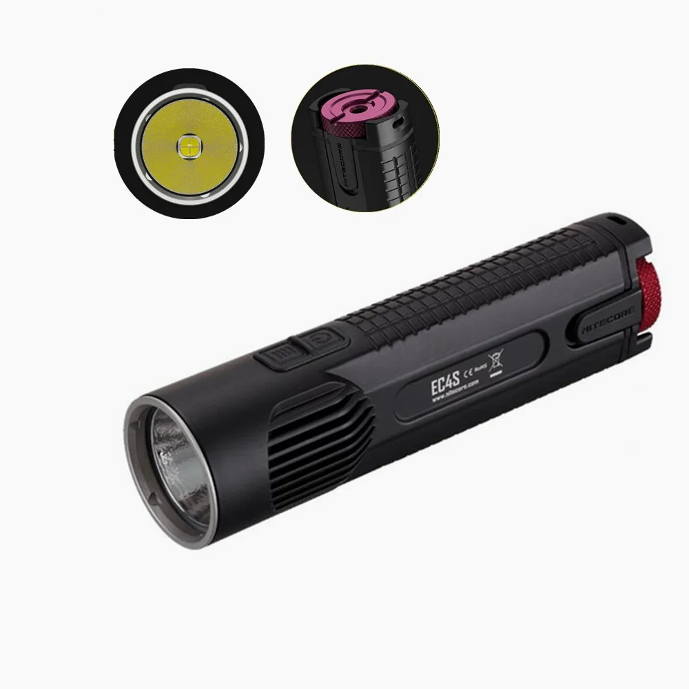 Nitecore ec4s die-Корпус unibody фонарик 2150 Люмен Cree xhp50 светодиодный фонарик Водонепроницаемый светодиодный фонарик высокая производительность