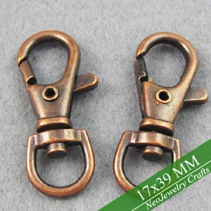 

Antique Copper Swivel Clip, Copper Snap Hook, Swivel Clasp, Vintage Copper Key Clasp to Make Key Chain