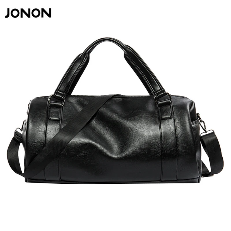 Jonon Для мужчин Винтаж Ретро кожа Дорожные сумки ручной Чемодан сумку модных дизайнеров большой вещевой Сумки выходные сумка
