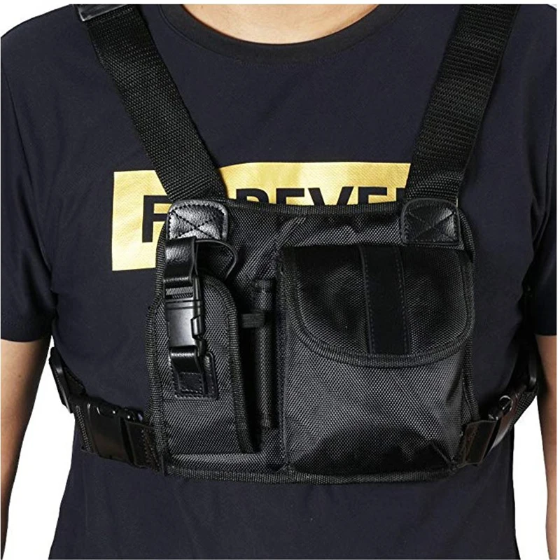 Унисекс тактическая сумка нагрудная сумка Хип Хоп Уличная Мужская функциональная поясная сумка регулируемые карманы жилет West
