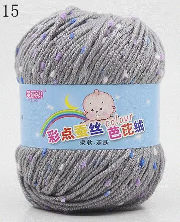 High Quality Baby Cotton Cashmere Yarn For Hand Knitting Crochet Worsted Wool Thread Colorful Eco-dyed Needlework 15